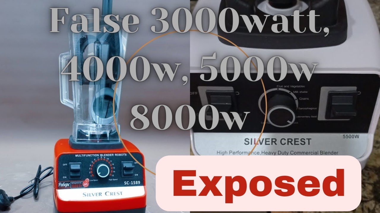 Разница между блендером Silver Crest мощностью 4500 Вт, 5000 Вт и 8000 Вт