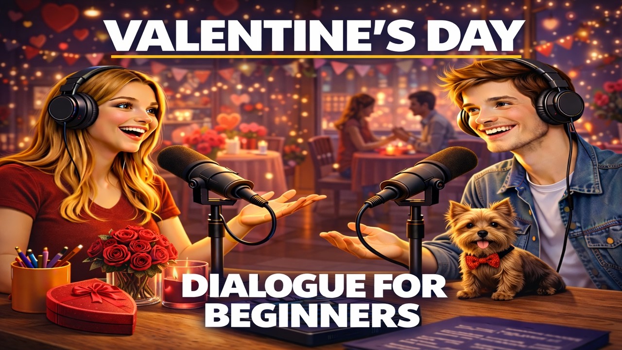 Valentine’s Day - English Podcast For Easy English Conversation | Speaking | Dialogue in English