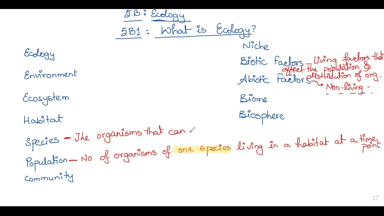 Lecture # 7: 5B1: What is Ecology + 5B2: How Ecosystems Evolve, 17th February 2025, Monday