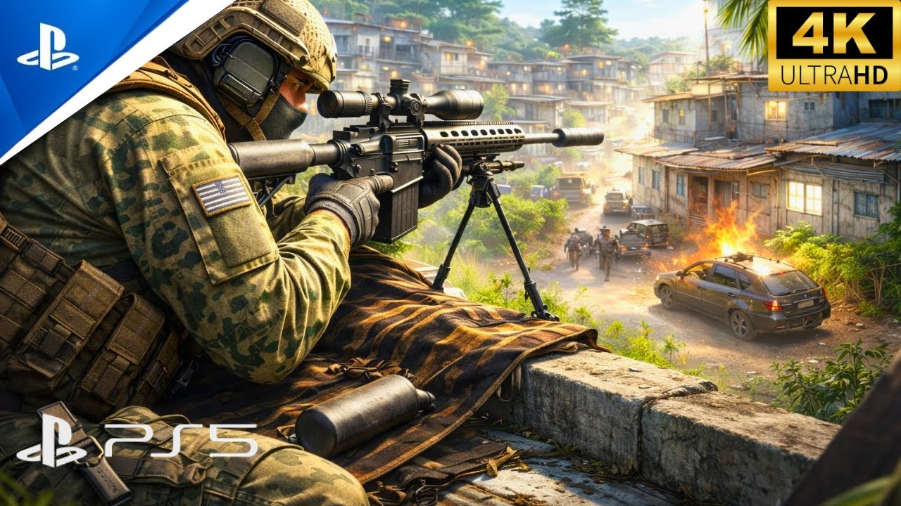(PS5) Sniper in Rio de Janeiro, Brazil Streets | Ultra Realistic Gameplay [4K60FPS] Call of Duty