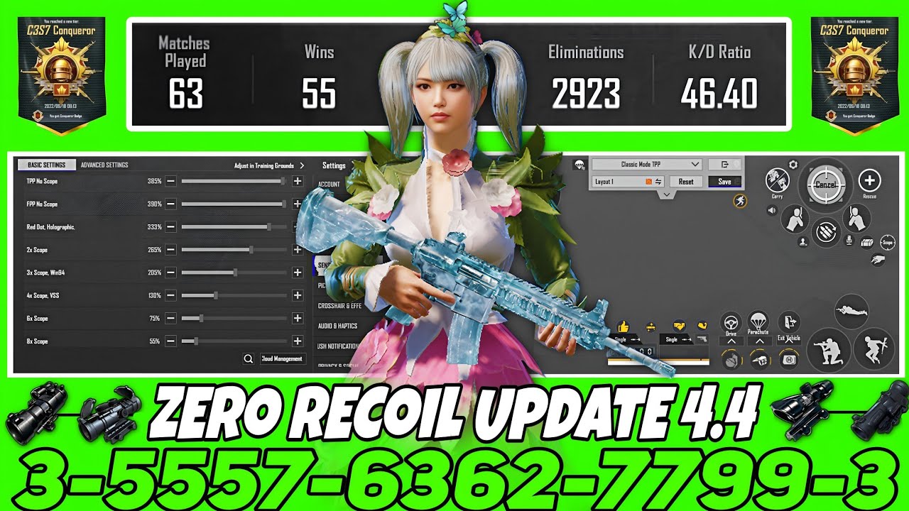 NEW UPDATE 4.4 CODE 🔥 PUBG MOBILE/BGMI SENSITIVITY SETTINGS 2026 | BEST SCOPE SENSITIVITY SETTINGS✅