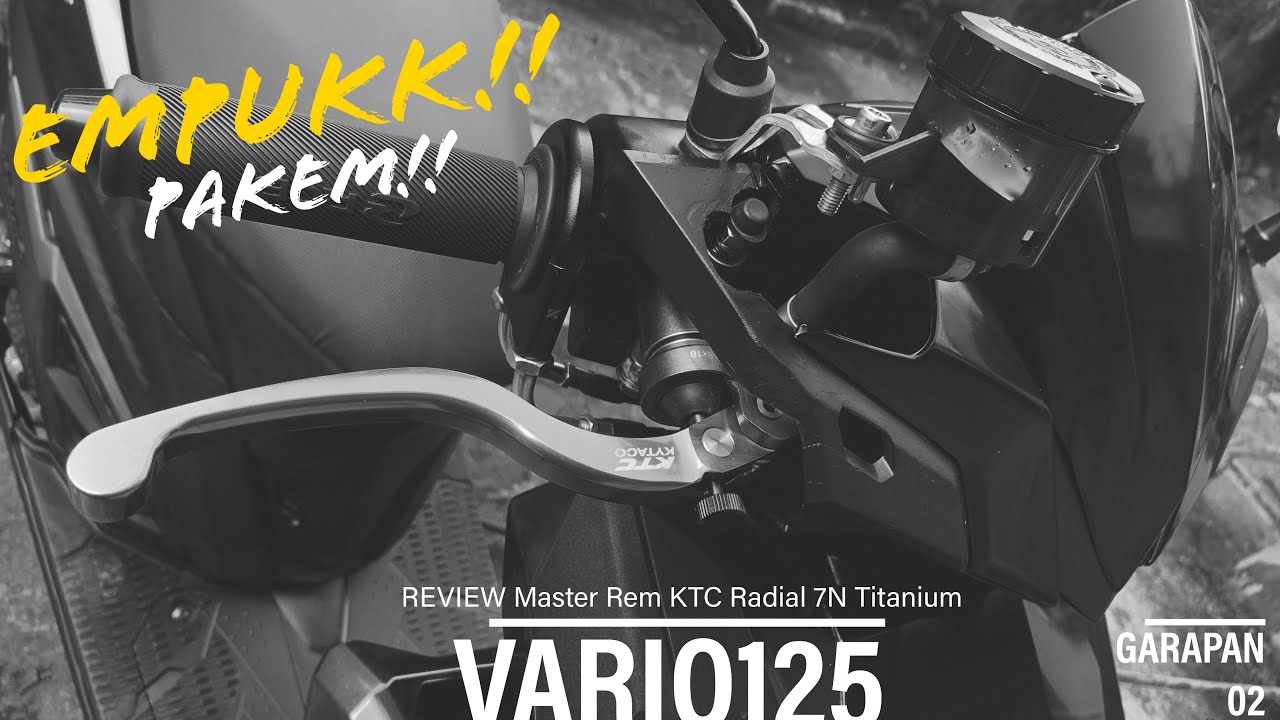 REVIEW MASTER REM KTC RADIAL 7NB, Modifikasi Cockpit Vario125 Biar Racing Look #SiraMotovlog