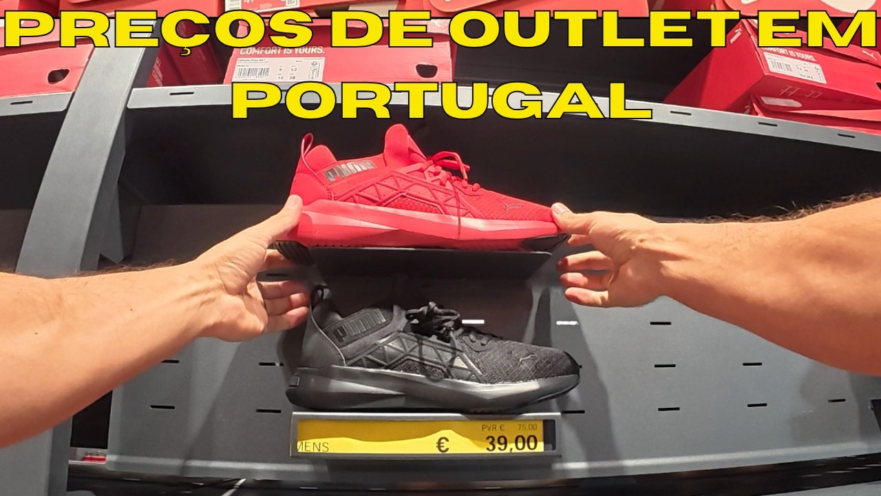 Preços de Tenis, Roupa e Perfumes no Freeport Lisboa Fashion Outlet.