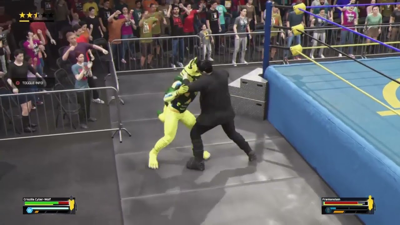 WWE 2K25: Крисзилла Кибер-Волк против Франкенштейна