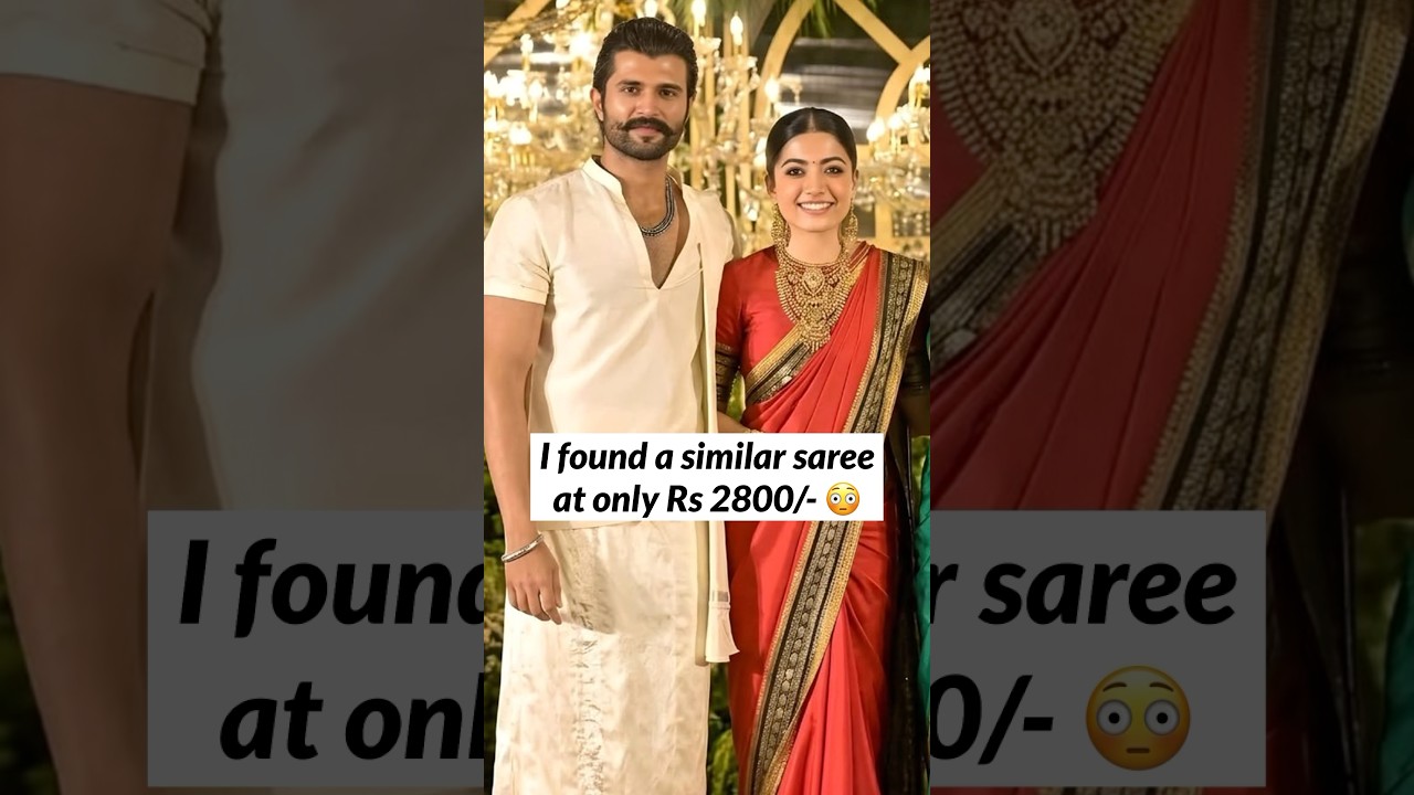 WOW 🤩 I found a similar saree under budget 💸 #virosh  #rashmikamandanna