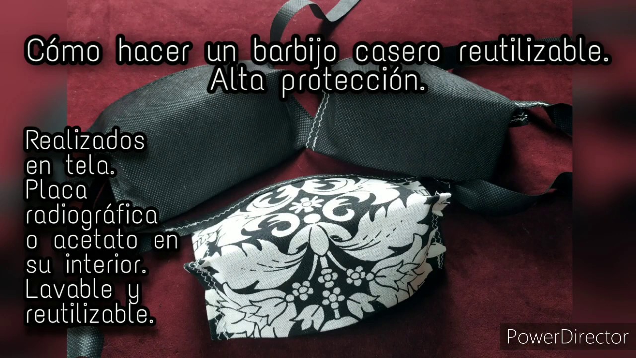 Cómo hacer un barbijo reutilizable de tela y  placa radiográfica o acetato. Alta protección.