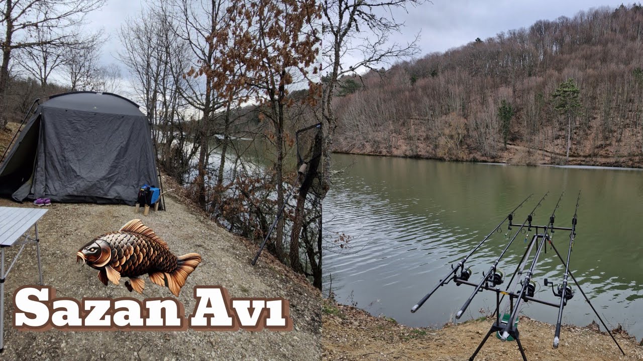 Küçük Elmalı Tabiat Parkında Sazan Avı [ Kış Kampı ]