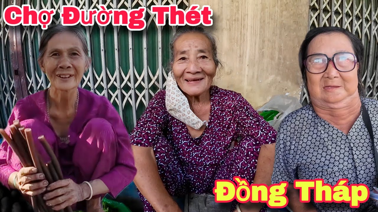 Chợ Đường Thét Tháp Mười Đồng Tháp Người Lớn Tuổi Khó Khăn Hạnh Phúc Nhận Quà Mỹ | Khương Nhựt Minh