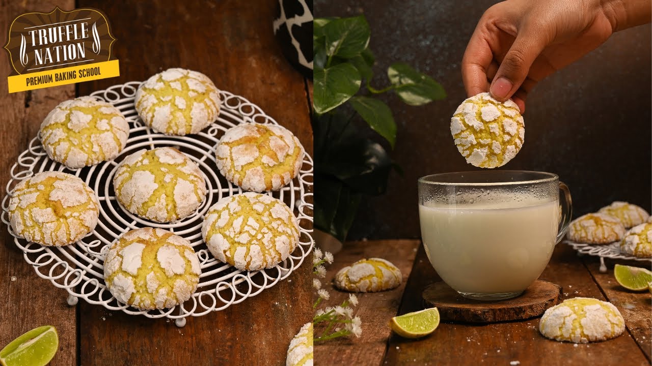 How i Made The Best Eggless Lemon Crinkle Cookies | Easy Recipe | Truffle Nation