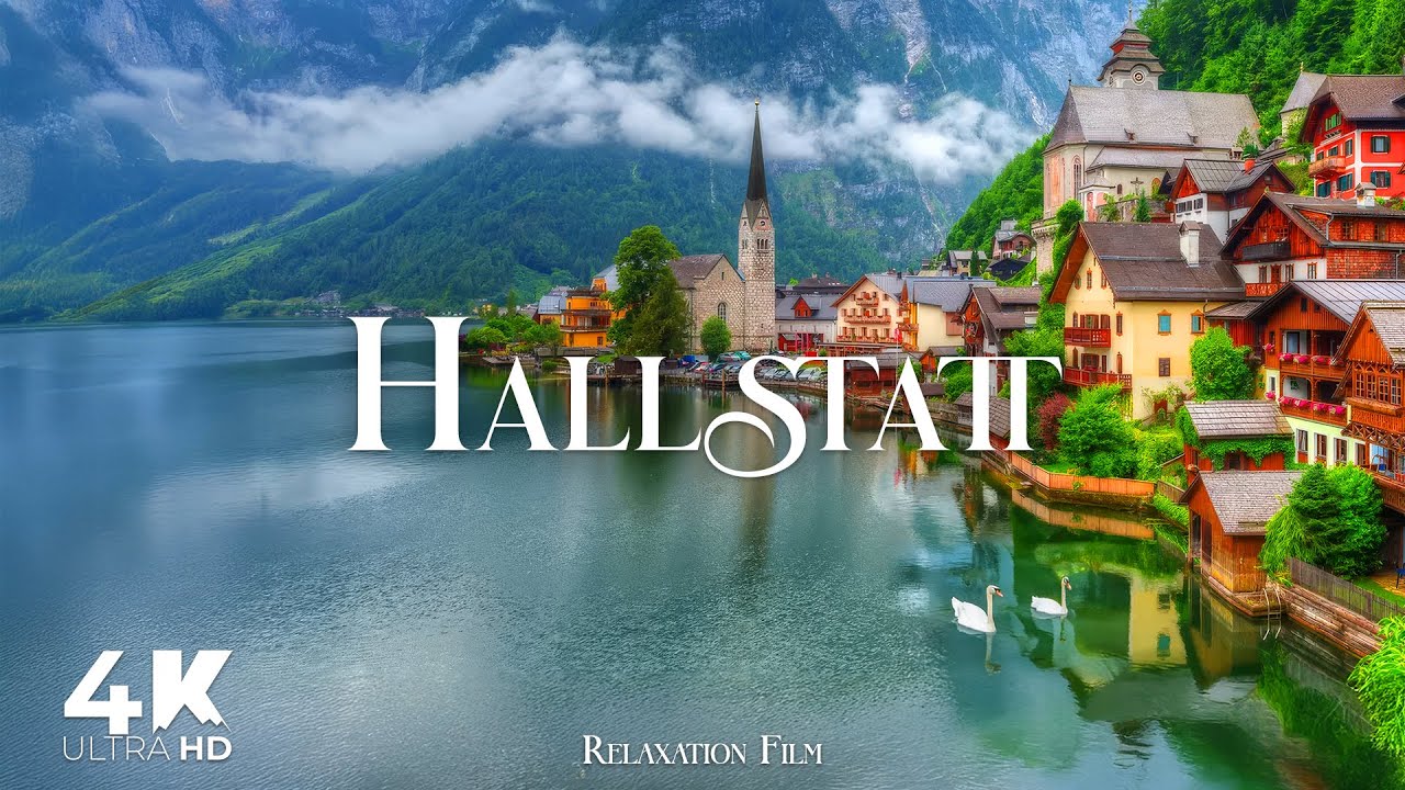 Hallstatt, Austria 4K • Relaxation Film with Peaceful Meditation Music