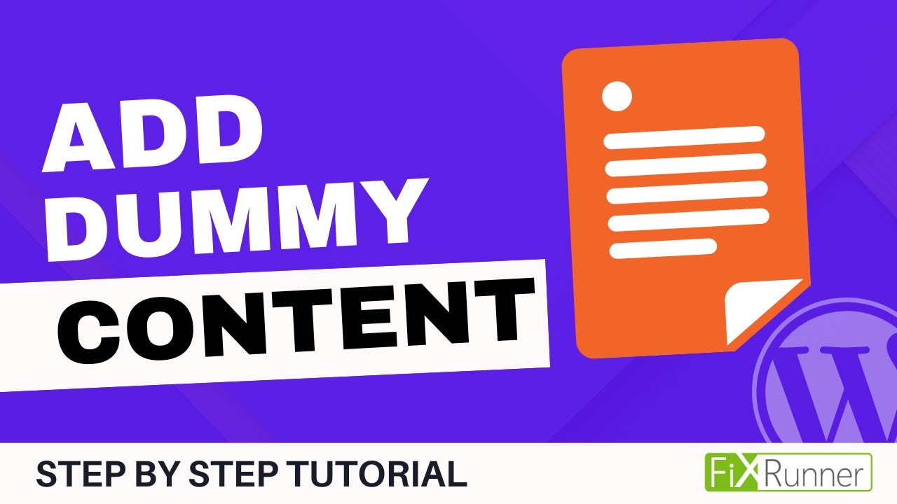 How To Add Dummy Content In WordPress