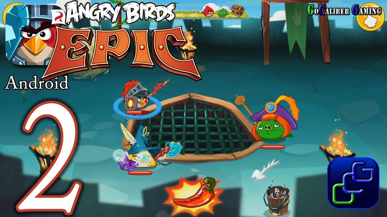 ANGRY BIRDS Epic Android Walkthrough - Part 2 - South Beach, Cobalt Pig Castle