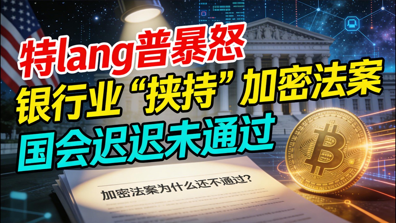特朗普暴怒！国会迟迟未通过加密法案！宣战银行业“挟持”加密法案