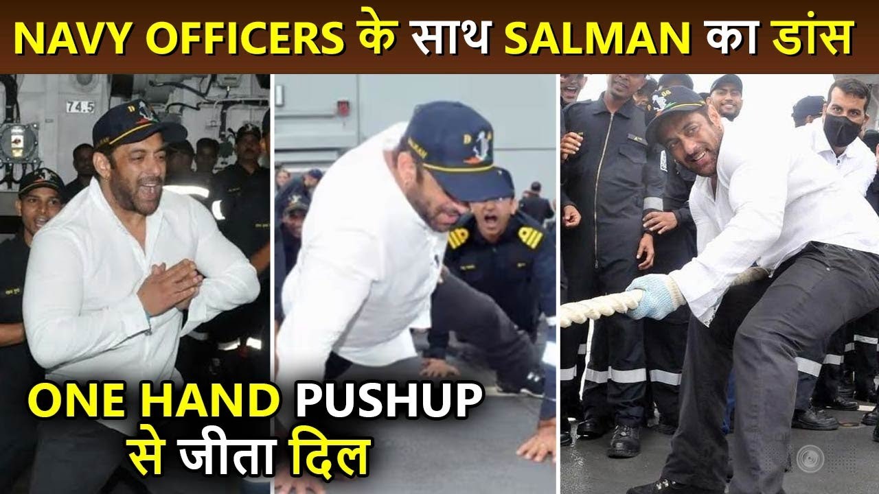 Salman Khan Dances With Indian Navy Officers, Celebrates 75th Independence Day | Viral Video