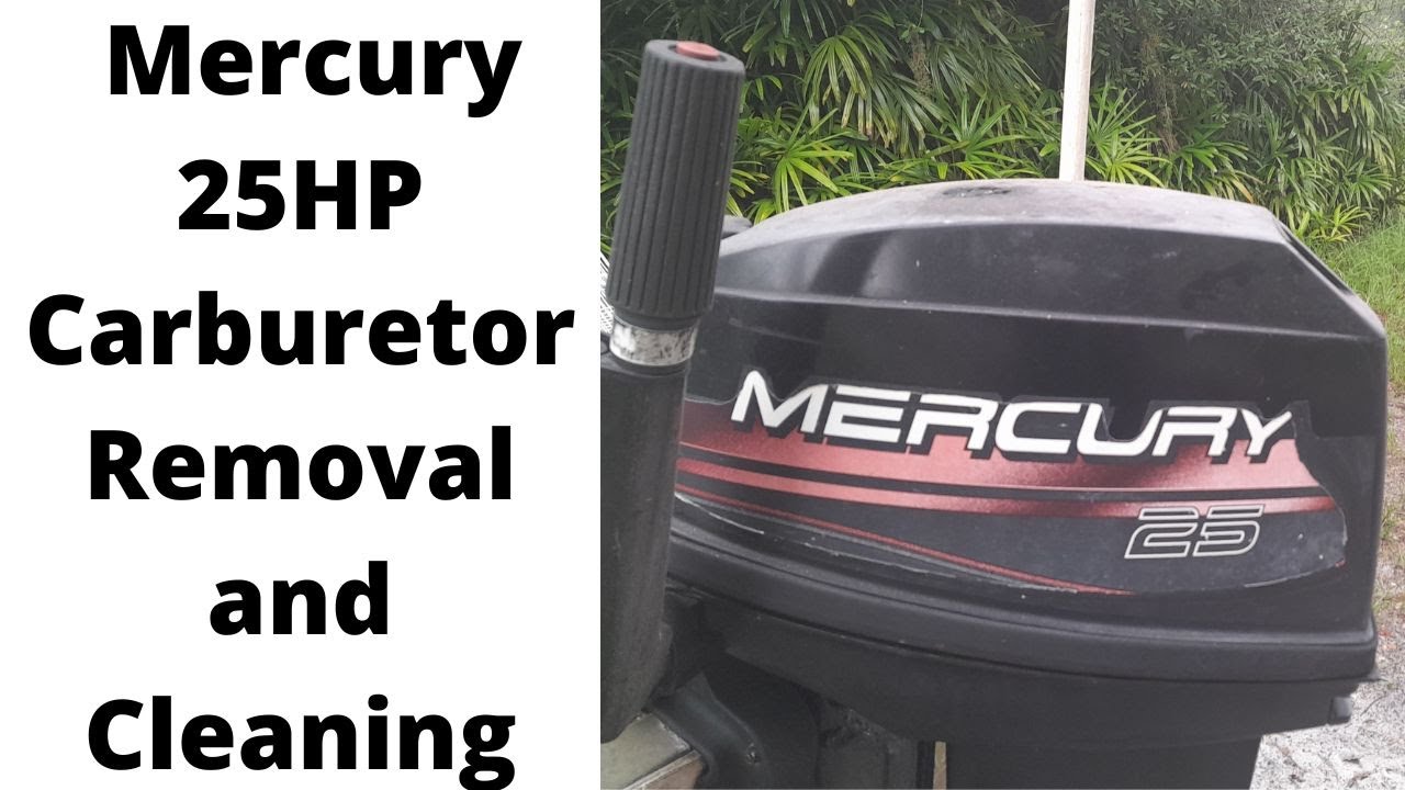 Снятие и чистка карбюратора Mercury 25 л.с.