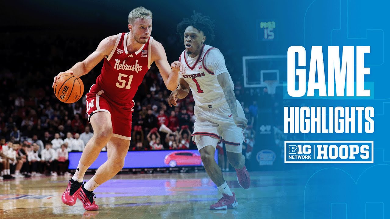 Nebraska at Rutgers | HIGHLIGHTS | Big Ten Men's Basketball | 02/07/2026