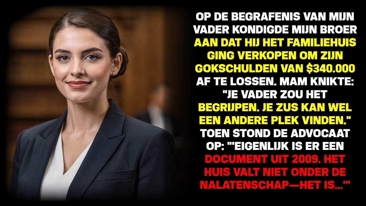 Op Pa's Begrafenis Wilde Broer ONS Huis Verkopen Voor Zijn Gokschulden...