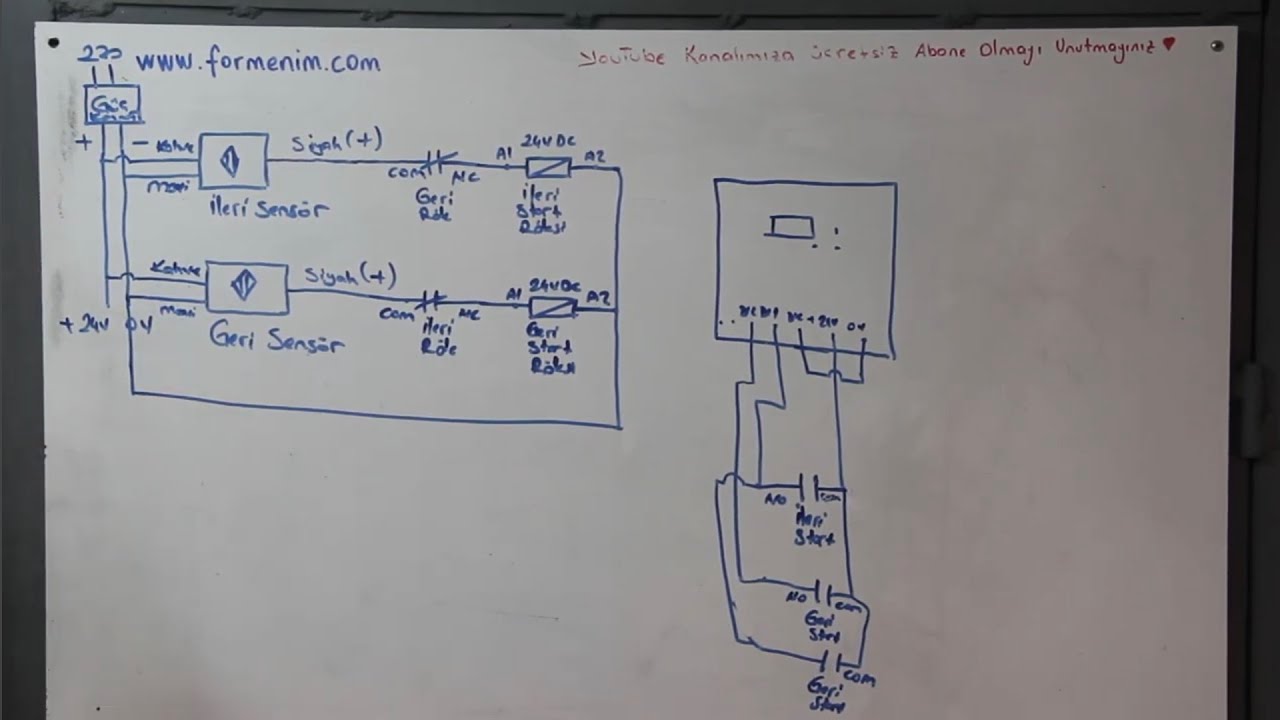 Sensör ile ileri geri çalıştırma çizimi