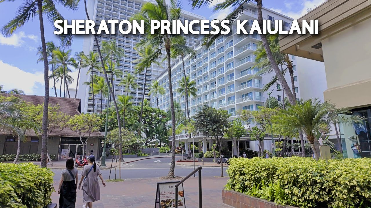 【4K】𝐖𝐀𝐋𝐊 🇺🇸 Sheraton Princess Kaiulani in Waikiki 🏖️🌺🌞