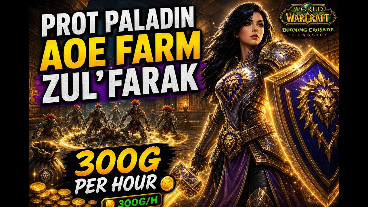 Zul'Farak Prot Paladin AoE Farm 300 G/H | TBC Anniversary