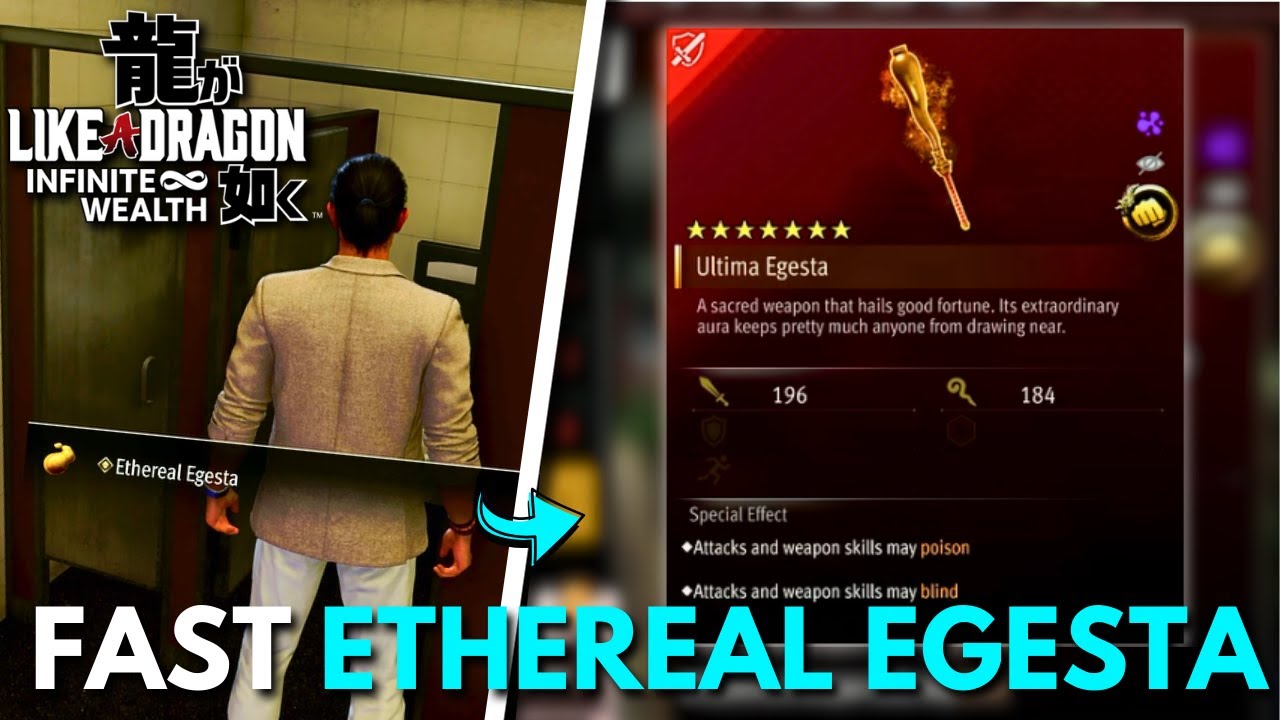 Like a Dragon: Infinite Wealth - Fastest Way to Get Ethereal Egesta - Craft Ultimate Kasuga Weapon