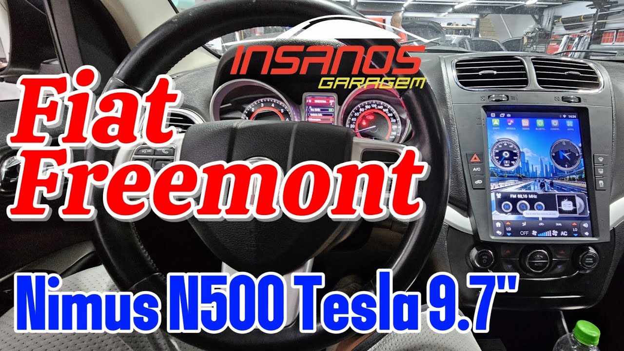 Fiat Freemont Central Multimídia Nimus N500 Tesla, Carplay e Android Auto, Bluetooth, GPS, IPS, DSP