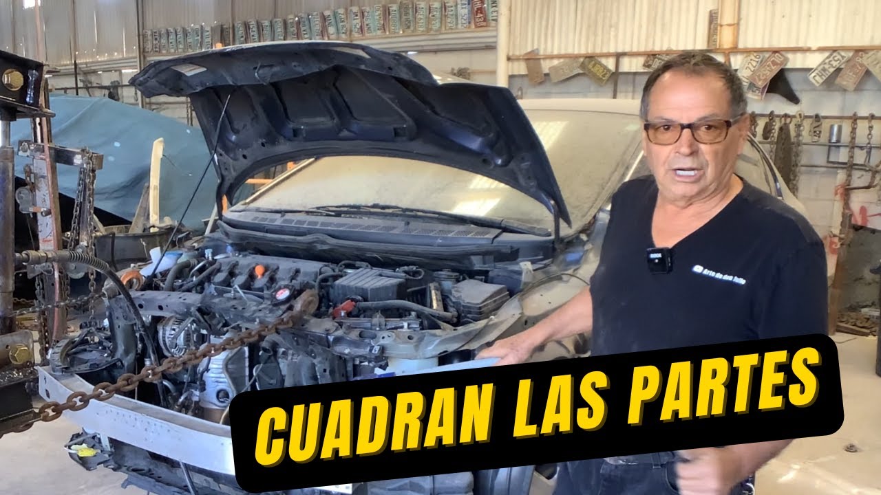 como reparar el golpe de un carro. Soporte de Radiador Honda Civic.