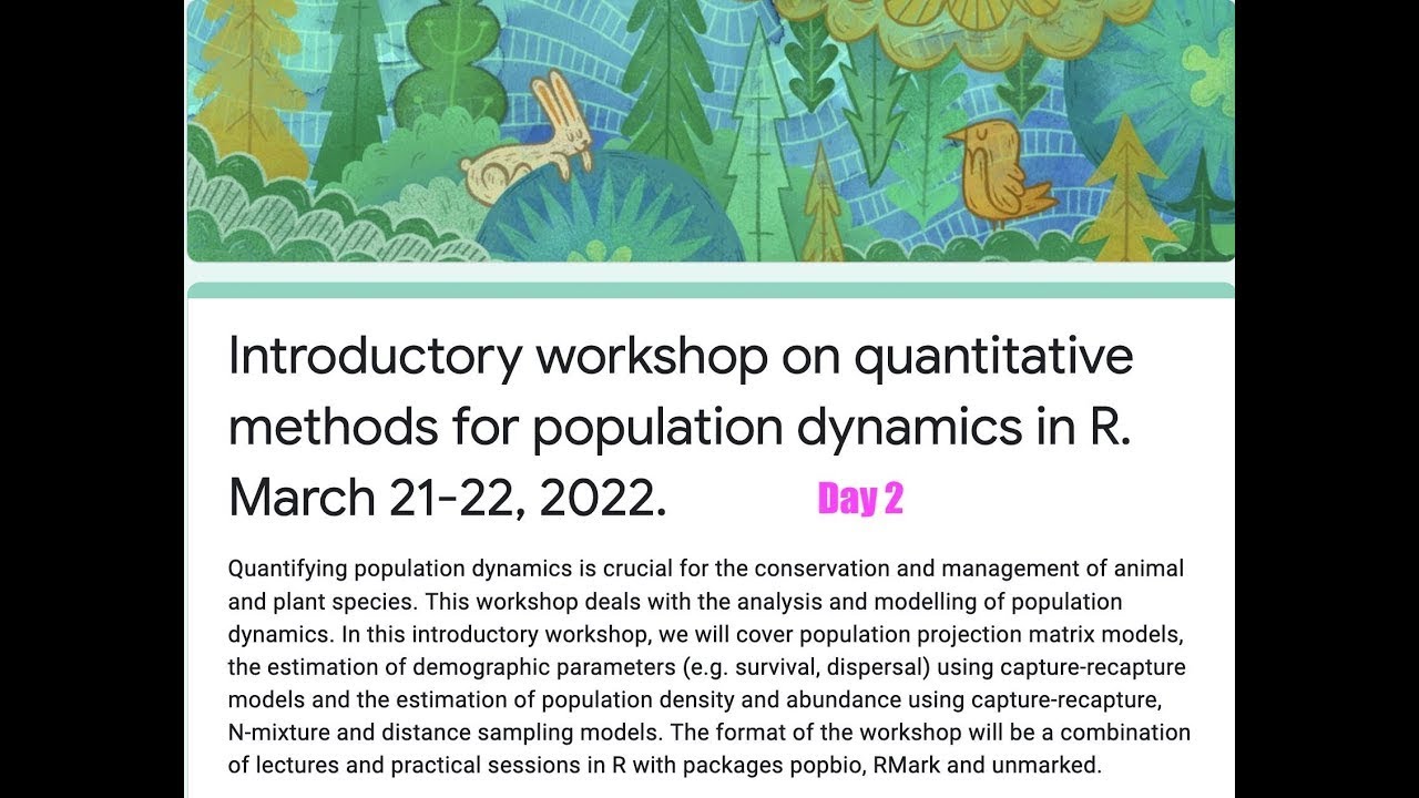Quantitative methods for population dynamics in R - day 2