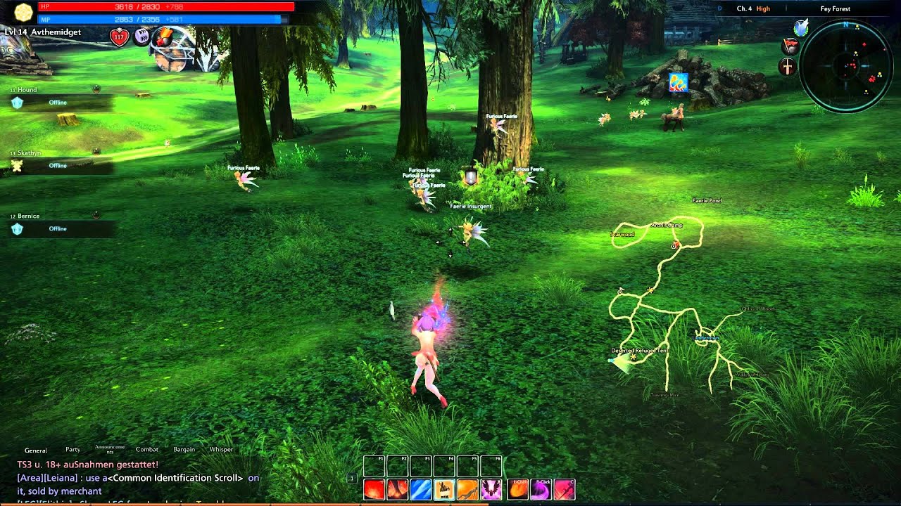 TERA Sorcerer Combat Gameplay