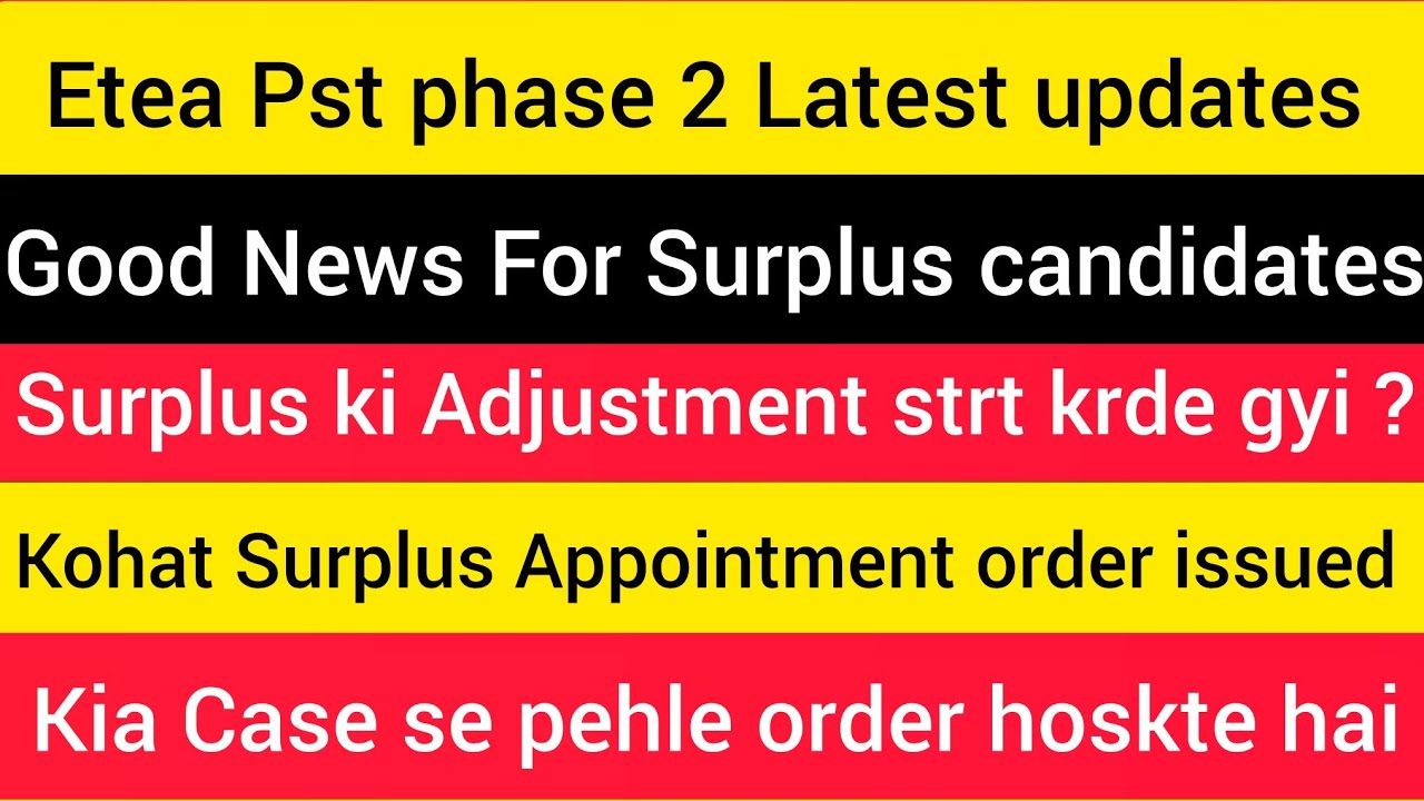 Good News For Surplus Candidates | DEO Kohat Issued Surplus Appointment Orders | KPK Teaching Job...