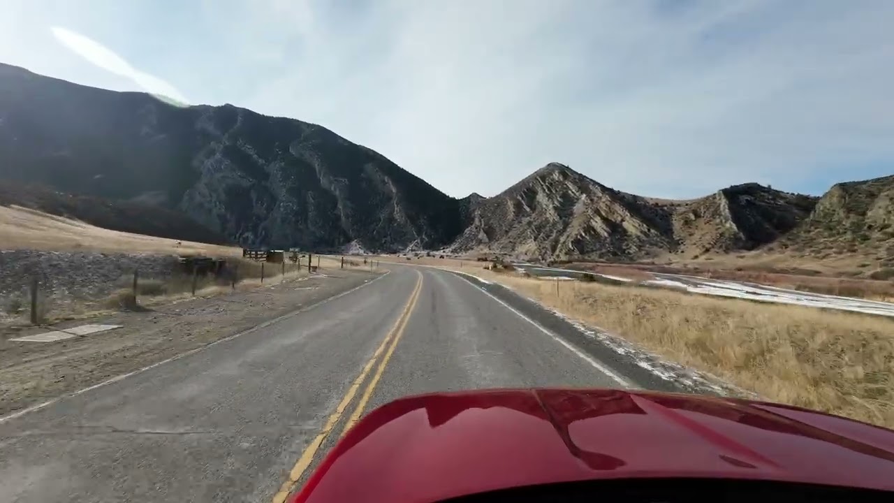 Drive somewhere between Butte and Bozeman Montana