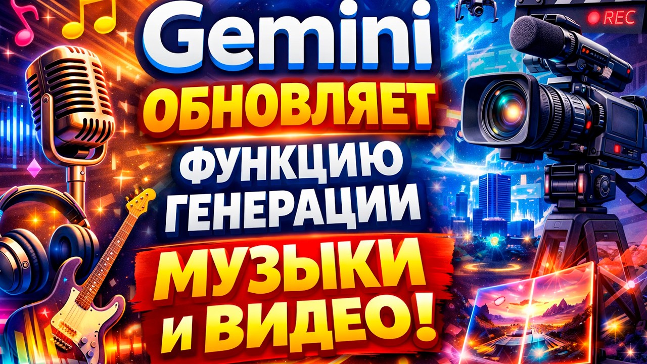 Gemini Обновляет Генерацию Музыки и Видео! Что Нового в ИИ от Google?