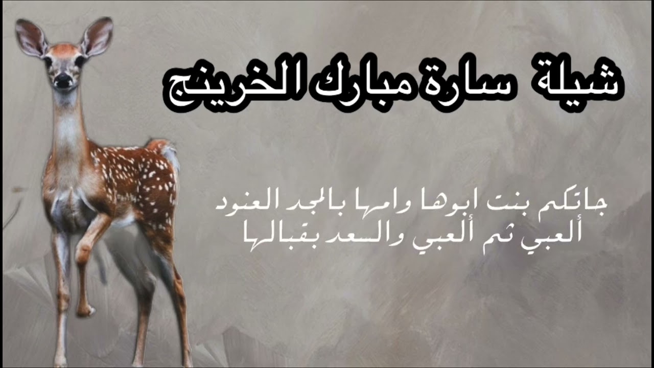 قصيده مهداة الي سارة مبارك الخرينج