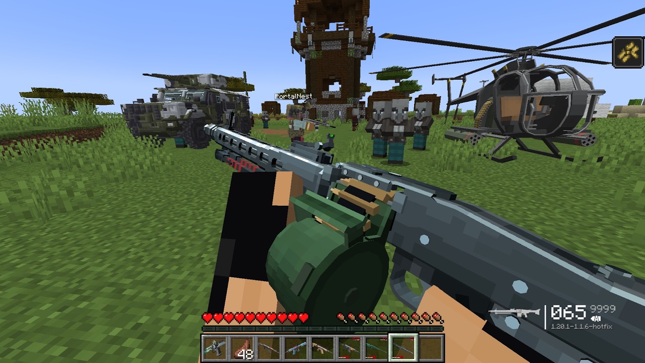 Pillagers Hired Us to Destroy Villagers with Modern Weapons & Tanks! 💣🚁