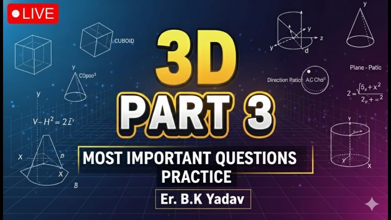 3D GEOMETRY ( PART 3 ) FOR CLASS XII