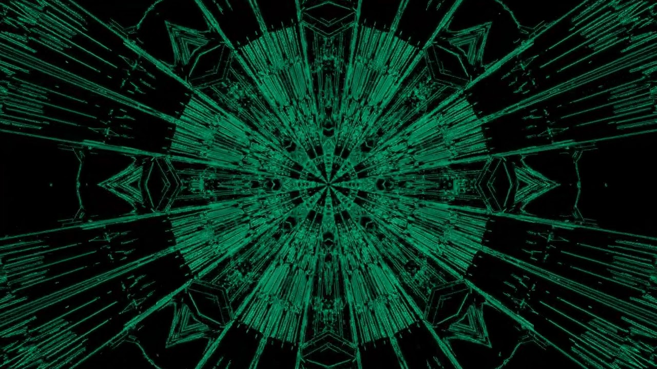 10 hours Green Neon Tunnel Kaleidoscope Screensaver 4k UHD 60fps Vj Loop