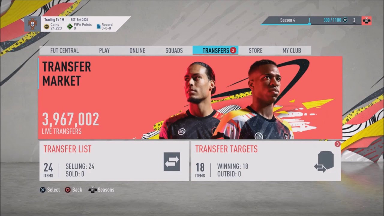 Fifa 20 Ultimate Team- Trading To 1 Million- Episode 6- Mass Bidding Trading Method