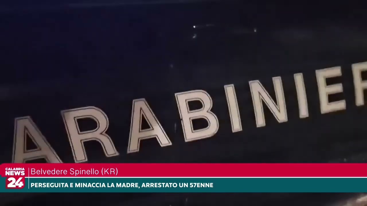 Belvedere Spinello (KR) Perseguita e minaccia la madre, arrestato un 57enne