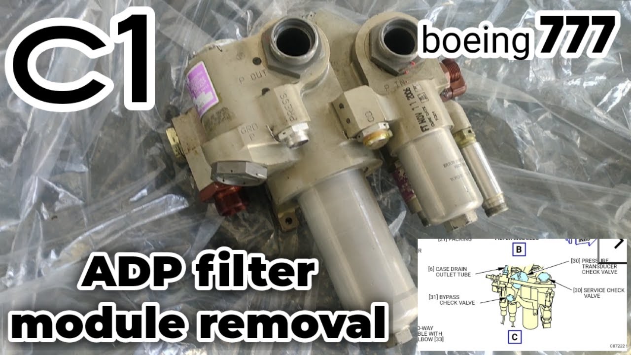 ADP filter module for c1 removal #boeing777 #hydraulic #aircraftmechanic