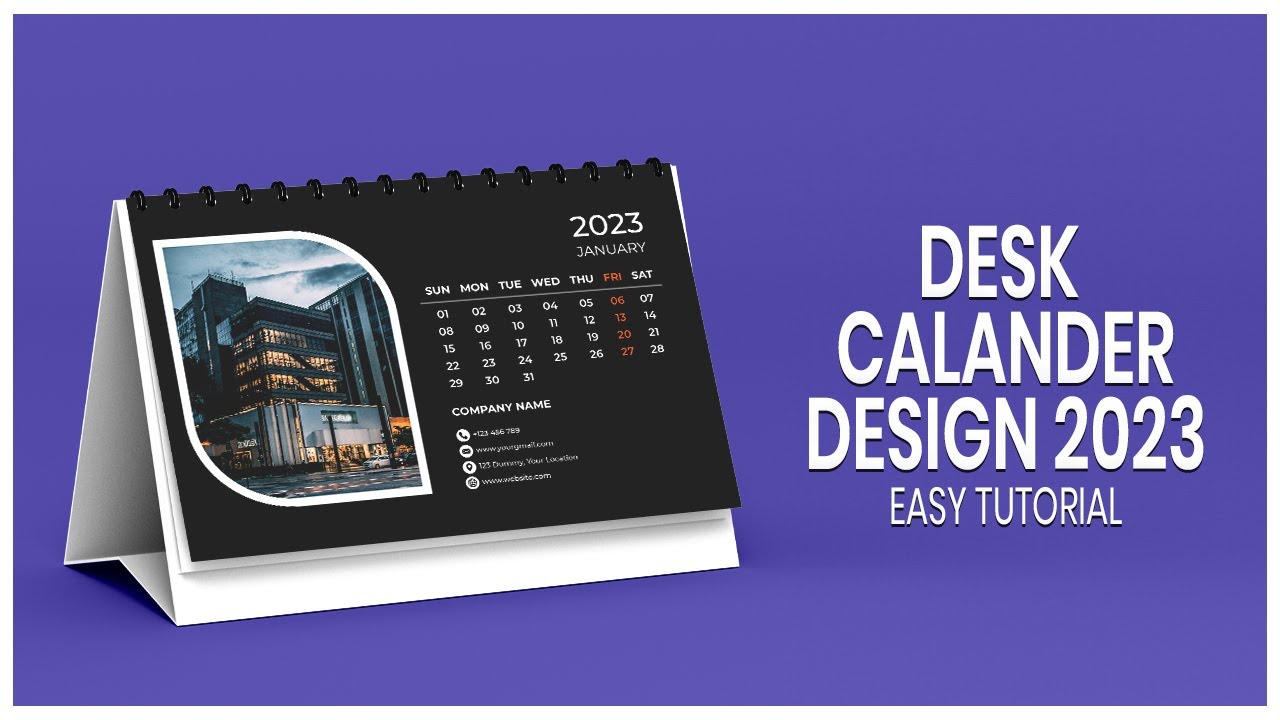 Desk calendar design 2023