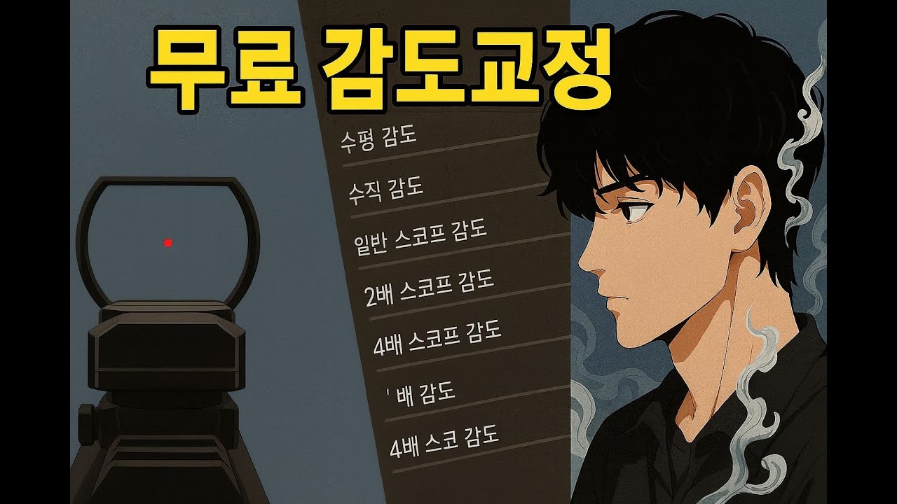 배린이 구제합니다. 무료 감도 교정