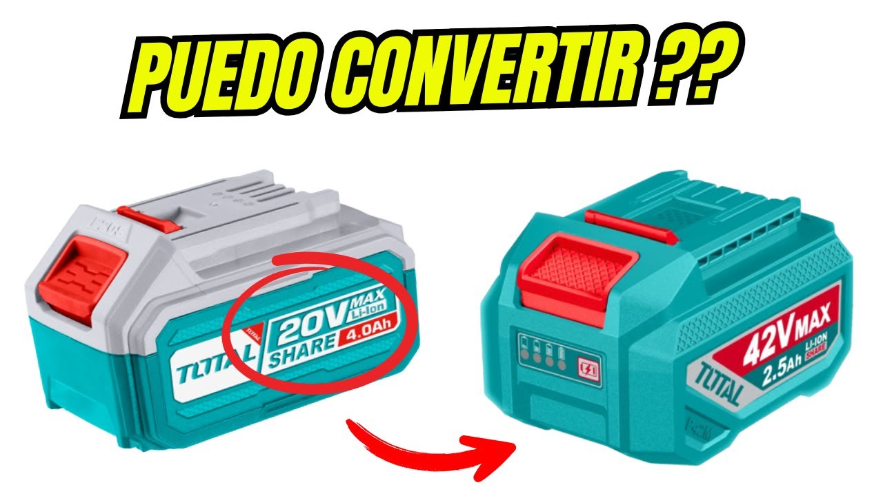 ¿Se puede convertir una batería TOTAL de 20V en 42V? ⚠️ Lo que DEBES saber antes de intentarlo