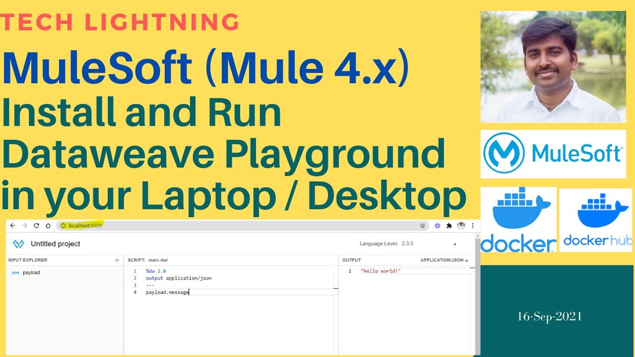 MuleSoft - How to download and Install Dataweave playground in Laptop | Docker | DockerHub | DW2.0