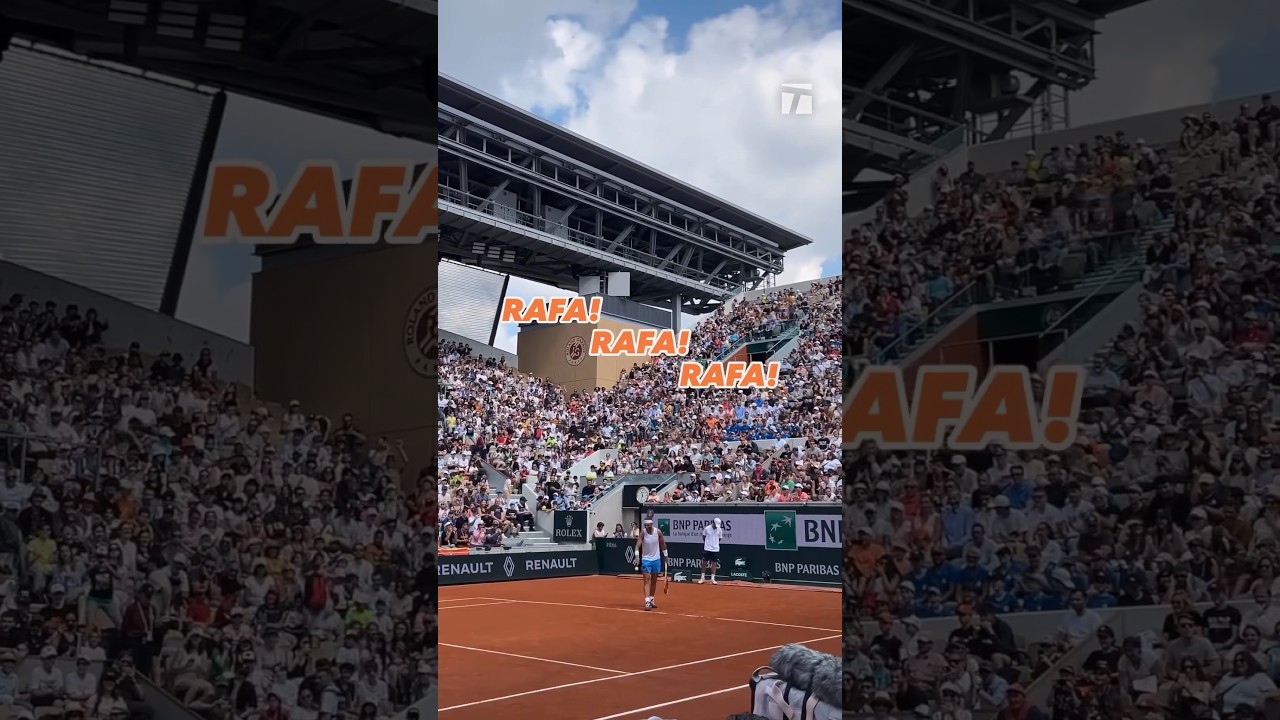 PRACTICE PASS: Nadal at Roland Garros 🇫🇷 #rafanadal #frenchopen