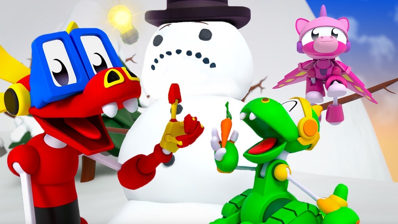 動物機械新系列|第12集 : 堆雪人 | 兒童卡通秀