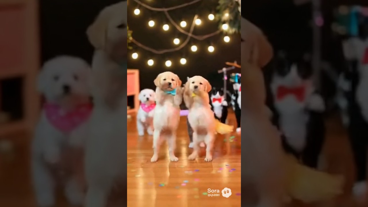강아지 고양이 재롱잔치~♡( Puppy and cat show off their talents~♡) 