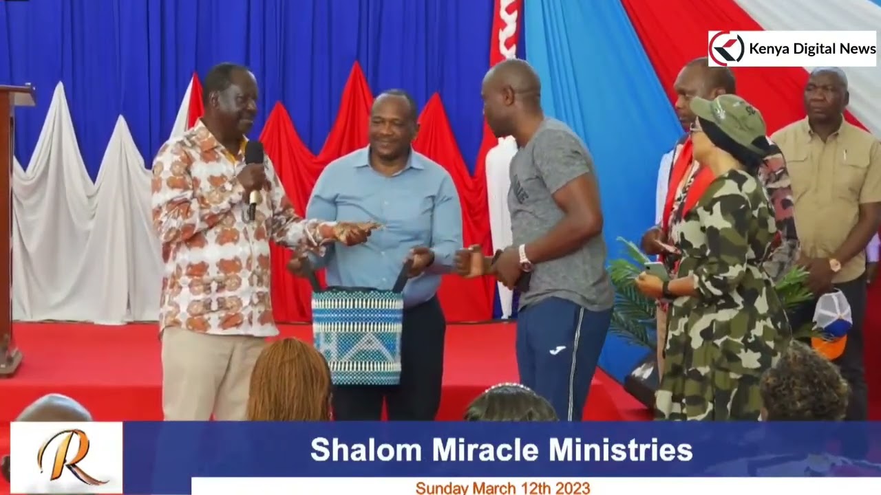CHEERS AS RAILA & HIS ALLIES CONTRIBUTE AT SHALOM MIRACLE CHURCH IN MOMBASA!!