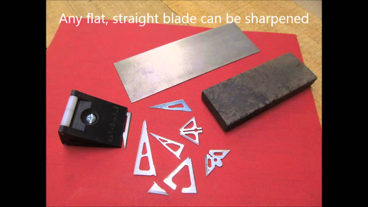 Stay Sharp Broadhead Sharpening Guide in use