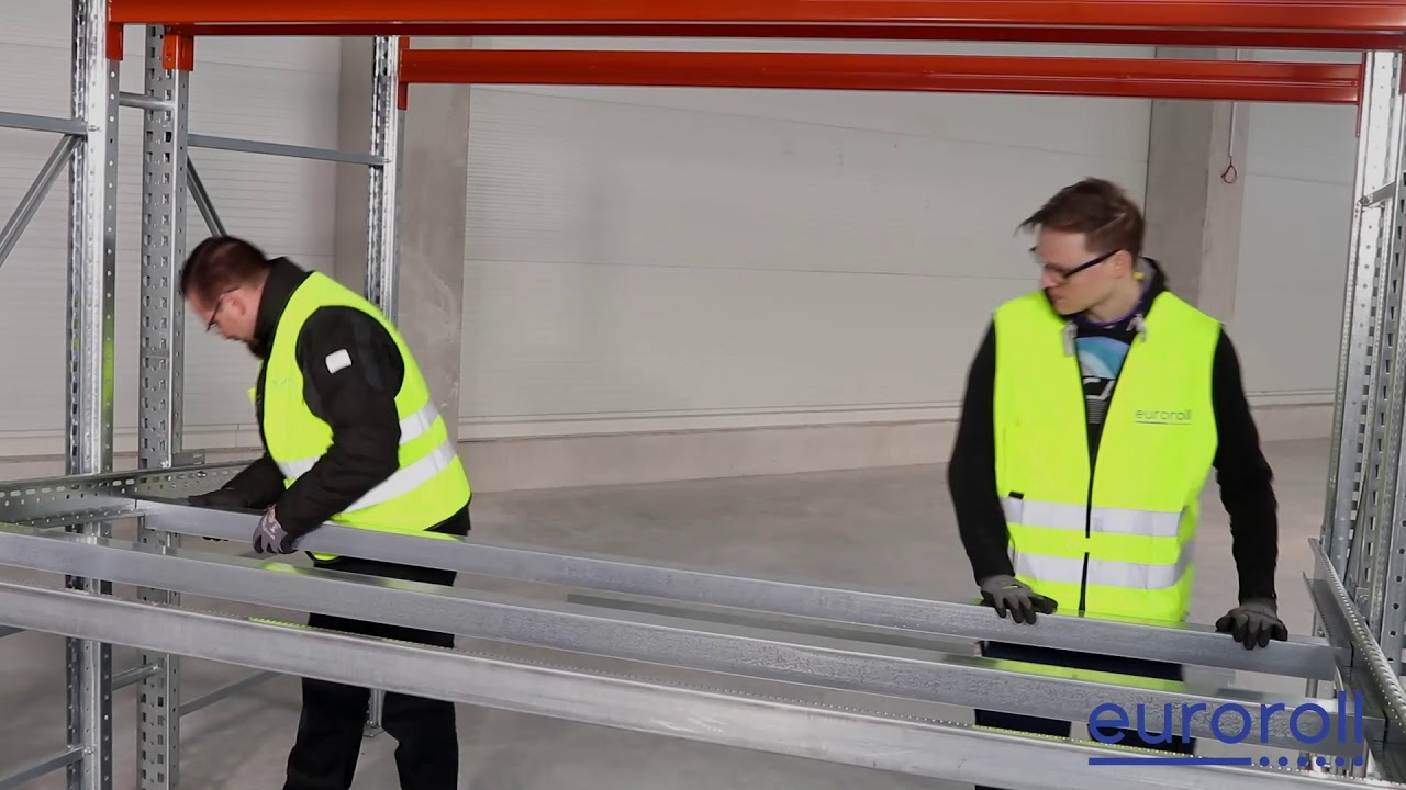 Euroroll Carton Flow Installation Straight Bed