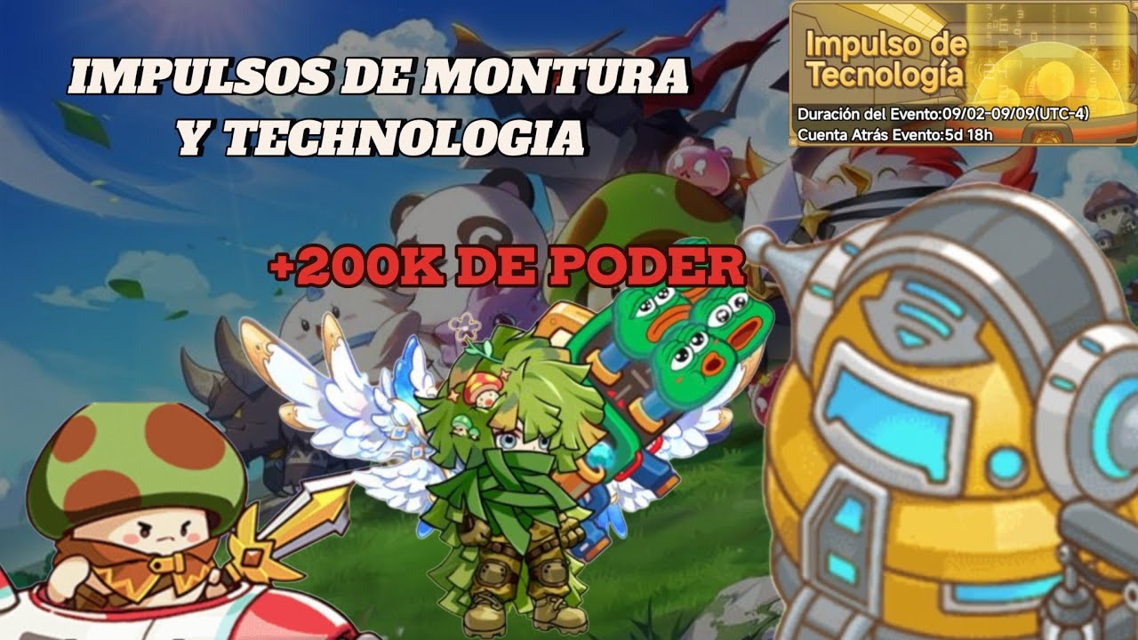 IMPULSO DE TECHNOLOGIA Y MONTURA / +200K DE PODER / LEGEND OF MUSHROOM / Kaido